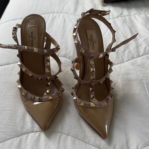 Valentino Women's Beige Studded Heels